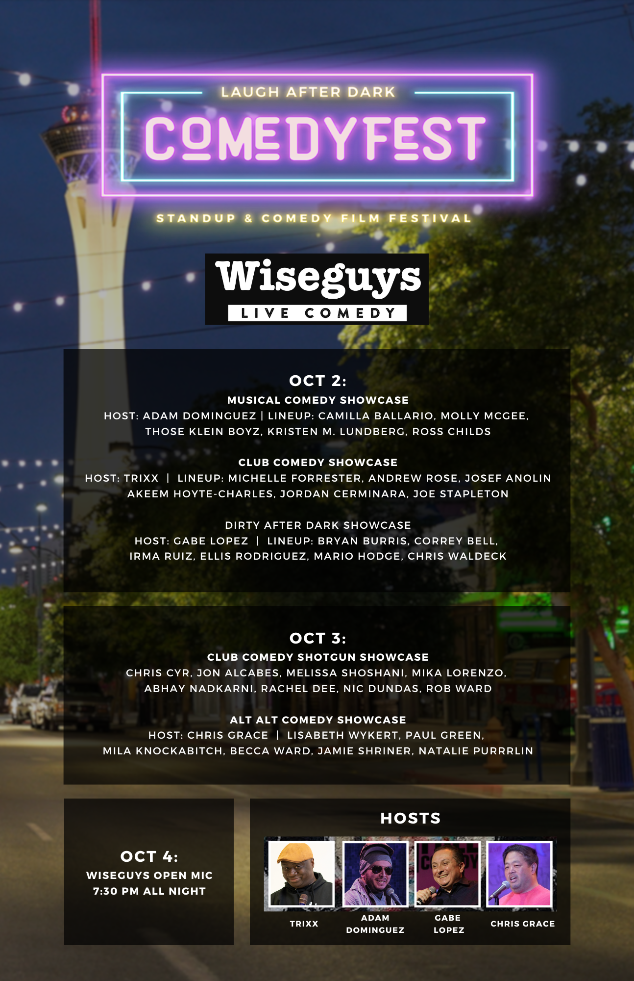 ComedyFest Wiseguys Poster